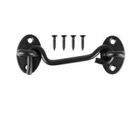 4 ganci e occhielli in acciaio inox da 3/4/6/8/10 pollici, serratura facile for porta del fienile, serrature for finestre, supporto for, rinforzo antivento Per Finestra(Black,10 inch)