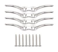 4 ganci in acciaio inossidabile per cime, morsetti per bandiere e cime di barche resistenti alla corrosione e durevoli, con viti per tendalini di yacht e teli impermeabili (Lunghezza totale 150MM)