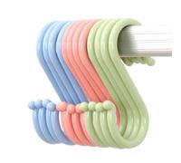 4 ganci multiuso a forma di S, riutilizzabili, in plastica, per passeggini, per cucina, per la casa, per la moda