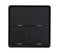 4 Gang Scene Switch per Tuya per zigbee Smart Lighting Multi Device Control Wireless Touch Panel Nero (nero)