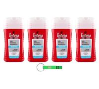 4 gel doccia Intesa Pour Homme Sensitive, shampoo gel doccia, azione delicata, 250 ml + portachiavi Beni Culinari gratuito