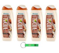 4 gel doccia Vidal Bagnodoccia/schiuma doccia con olio di mandorle e burro di karitè 250 ml + portachiavi Beni Culinari gratuito
