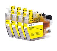 Go Inks Cartucce di inchiostro per Brother LC3211Y – 4x Giallo – non-OEM