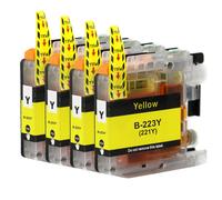 4 Giallo Cartucce di inchiostro rimpiazzare Brother LC223Y non-OEM / Compatible