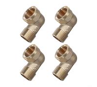 4 gomiti femmina in ottone a 90 gradi, progettati per connessioni forti e prestazioni a prova di perdite nell'impianto idraulico