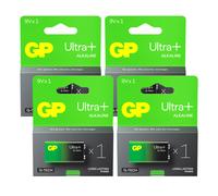 4 GP Ultra+ Alkaline G-Tech 6LR61 9V Batteria Lunga Durata Blister Scadenza 2028