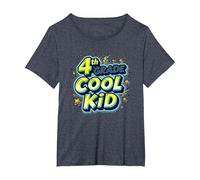 4 ° Grado Cool Kid: Divertente Celebrazione dellanno Scolastico Maglietta, Donna Plus-Size, Pervinca, 1X