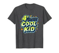 4 ° Grado Cool Kid: Divertente Celebrazione dellanno Scolastico Maglietta, Uomo, Grigio Scuro, L
