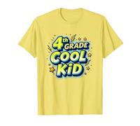 4 ° Grado Cool Kid: Divertente Celebrazione dellanno Scolastico Maglietta, Uomo, Limone, L