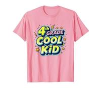 4 ° Grado Cool Kid: Divertente Celebrazione dellanno Scolastico Maglietta, Uomo, Rosa, L
