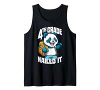 4 ° Grado inchiodato Divertente Felice Panda Boy Laurea Canotta