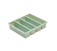 4 griglie for conservare la salsa con coperchio, vassoi for congelatore in silicone, stampi for congelamento for ghiaccio e zuppa extra large(Green)