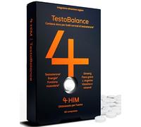 4 HIM TestoBalance - Energia e funzione muscolare - Zinco + Magnesio + B6, Fieno greco, L-Arginina e Ginseng - 60 compresse vegane