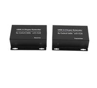 4 Hub USB 2.0, Extender Cat5e 6 da 480 Mbps, Ricevitore Trasmettitore da 393,7 Piedi su Ethernet, Extender USB con Alimentatore per Ufficio, Insegnamento, Giochi, (Spina europea)