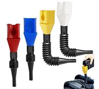 4 impulsi rapidi flessibili, strumento di drenaggio flessibile Snap Funnel, scintilla universale in plastica, imbuto di riempimento a benzina, ritrattabile per strumenti di sgocciolamento, olio auto