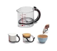 4 in 1 Adjustable Measuring Cup with Scraper-Style Seal Base Push-In Measurings Cups No Waste Design Multi Measurings Cube Cups