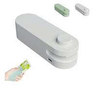 4 in 1 Bag Cutter and Sealer, Mini Bag Sealer, 2024 Upgrade Bag Sealer Heat Seal, Portable Vacuum Food Sealer Bag Sealing Machine for Plastic Bags Snack Bags (White)