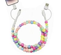 4-in-1 Beaded Charging Cord&fast charging cable 66W, Colorful Charger Cord, Multipurpose Fast Phone Charger, 3.3ft USB Cable Type C for iPhone for Samsung (A-1)