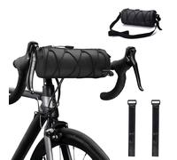 4 in 1 Borsa da Manubrio Bici 2,4L, Borsa Telaio Bici Impermeabile con Tracolla Rimovibile, Regolabile Borsa Tubo Superiore Portapacchi, Borsa Sellino mtb, Borsa Bicicletta Ciclismo, 24x10cm (Nero)