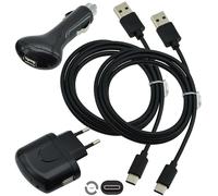 4 IN 1 Carica Set 2x Usb-C Cavo Dati + Auto Rete Caricabatterie per Il OnePlus 5