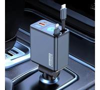 4-IN-1 Caricatore Auto USB C,124W Carica Rapida, [50% Più Piccolo]