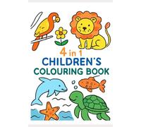 4 In 1 Children's colouring book Includes Sealife, Animal Alphabet, Flying Animals, dogs & wildlife pages