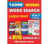 4 in 1 Collection of Large Print Word Search Books for Adults and Seniors: 16000 Words to Find - 400 Big Puzzles with Themes