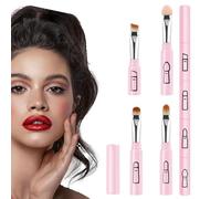 4-in-1 Detachable Makeup Pen Brush - Portable Makeup Brush Pen, Travel Makeeup Brusssh Set, Compact Lip Eyeshadow Powder Blush Brussh Tool For Women Purse Cosmetic Kit Christmas Wedding Party Gift