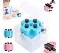 4-in-1 Math Roller Stamp - Reusable Educational Tool for Addition, Subtraction, Multiplication & Division, Time-Saving Digital Roller Stamp for Teachers & Parents (BLUE)