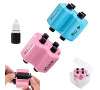 4 in 1 Math Roller Stamp Set, 4 in 1 Math Stamp Roller, Randomized Addition, Subtraction, Multiplication & Fill-in-the-Blank Practices, Refillable Reusable Maths Stamps (Blue+Pink)