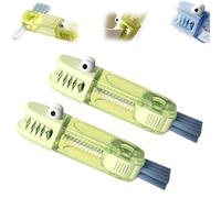 4-in-1 Multi-Function Gap Cleaner, Crocodile Shape Kitchen Cleaning Brush, Crocodile 4-in-1 Multi-Function Gap Cleaner, Portable Home Kitchen Crevice Cleaning Tools (2*Green)