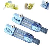 4-in-1 Multi-Function Gap Cleaner, Crocodile Shape Kitchen Cleaning Brush, Crocodile 4-in-1 Multi-Function Gap Cleaner, Portable Home Kitchen Crevice Cleaning Tools (2*Blue)