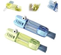 4-in-1 Multi-Function Gap Cleaner, Crocodile Shape Kitchen Cleaning Brush, Crocodile 4-in-1 Multi-Function Gap Cleaner, Portable Home Kitchen Crevice Cleaning Tools (Blue+Green)
