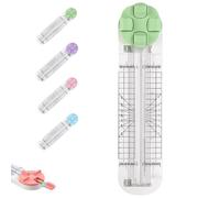 4-in-1 Multi-Function Paper Trimmer, Bidirectional Papers Cutter, Equipped with Straight, Wavy, Perforation and Crease Blade, Small Papers Cutter, Scrapbooking Tool (1 Pcs*Green)