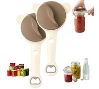 4-in-1 Multi-Purpose Jar Opener, Adjustable Stainless Steel Lid Remover, Multi-Functional Retractable Jar & Bottle Opener, Multi-Size Lid Tool for Jars, Cans & Wine, for Seniors & Arthritis (B)