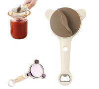 4 in 1 Multi-Purpose Jar Opener, Adjustable Three Claw Bottle Opener With Non Slip Teeth, for Jars Cans Wine Bottles, Home Kitchen Helper (1Pcs)