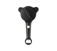 4-in-1 Multi-Purpose Jar Opener Easy Grip Lid Remover for Seniors Arthritis Sufferers, Manual Can and Bottle Opener with Stainless Steel Non-Slip Teeth, Kitchen Essential Tool (Black)