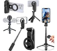 4-in-1 Multifunctional 360° Rotation Magnetic Selfie Stick, 2025 New Mini Selfie Stick Tripod with Wireless Remote Control, Portable Retractable Phone Travel Stand for Phone Android All Series (1PC)