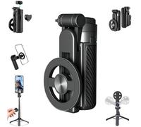4-in-1 Multifunctional 360° Rotation Magnetic Selfie Stick, Portable Extendable Mag Tripod, with Wireless Remote for iPhone & Android, for Video Recording or Vlogging (1Pcs)
