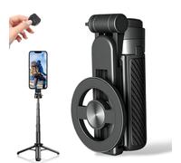 4-in-1 Multifunctional 360° Rotation Magnetic Selfie Stick, with 360° Rotation, Wireless Remote, Extendable Tripod & Fill Light - Portable Phone Stand for Vlogging, Video Recording, and Travels (1pcs)