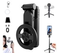4 in 1 Multifunctional Magnetic Selfie Stick, 360° Rotation with Remote Control, Portable Extendable Mag Tripod for Travel Vlog (1pcs)