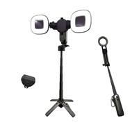 4 in 1 Multifunzionale Rotante Selfie Stick Magnetico Treppiede, Portatile Pocket Size Magnetico Selfie Stick per iPhone, Treppiede Magnetico con Luce di Riempimento, per TikTok/Vlog/Live Stream