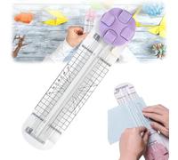 4 in 1 Paper Cutter Duomiluo, 4-in-1 Multi-Function Paper Trimmer, 4 Style Multi-Function Trimmer with Straight, Wavy, Perforation and Crease Blade, for Cutting Paper,Coupons (purple)