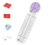 4 in 1 Paper Cutter, Duomiluo 4-in-1 Multi-function Paper Trimmer, with Straight, Wave, Creasing Blades for Craft Paper, Cardstock, Label, Photo, Postcard (Purple)