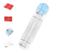4 in 1 Paper Cutter, Duomiluo 4-in-1 Multi-function Paper Trimmer, with Straight, Wave, Creasing Blades for Craft Paper, Cardstock, Label, Photo, Postcard (Blue)