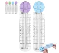 4 in 1 Paper Cutter, Duomiluo 4 Style Multi-Function Trimmer with Straight Wave Perforated Creasing Blades for Craft Paper Cardstock Photo Cutting, Scrapbooking Tools for DIY Art (Mix-e)