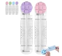 4 in 1 Paper Cutter, Duomiluo 4 Style Multi-Function Trimmer with Straight Wave Perforated Creasing Blades for Craft Paper Cardstock Photo Cutting, Scrapbooking Tools for DIY Art (Mix-d)