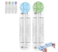 4 in 1 Paper Cutter, Duomiluo 4 Style Multi-Function Trimmer with Straight Wave Perforated Creasing Blades for Craft Paper Cardstock Photo Cutting, Scrapbooking Tools for DIY Art (Mix-c)
