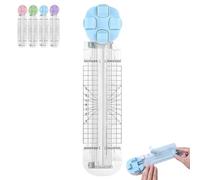 4 in 1 Paper Cutter, Duomiluo 4 Style Multi-Function Trimmer with Straight Wave Perforated Creasing Blades for Craft Paper Cardstock Photo Cutting, Scrapbooking Tools for DIY Art (Blue)
