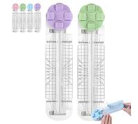4 in 1 Paper Cutter, Duomiluo 4 Style Multi-Function Trimmer with Straight Wave Perforated Creasing Blades for Craft Paper Cardstock Photo Cutting, Scrapbooking Tools for DIY Art (Mix-f)